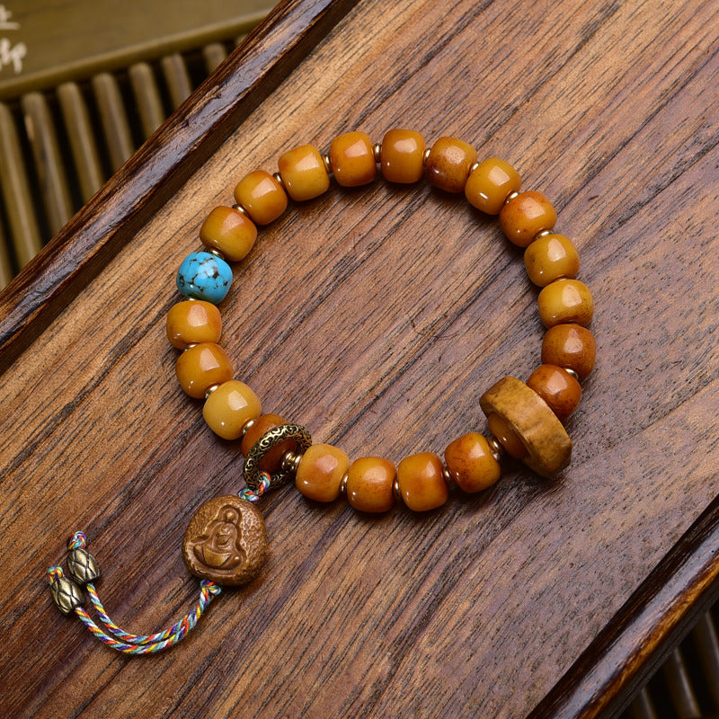 Yak Bone Tibetan Bracelet – Handcrafted Vintage Buddhist Beads