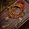 108-Bead Tibetan Camel Bone Mala – Handcrafted Vintage Meditation Bracelet