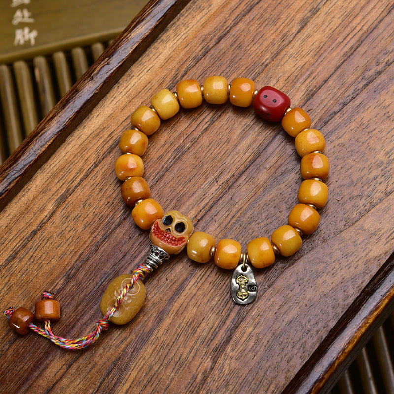 Yak Bone Tibetan Bracelet – Handcrafted Vintage Buddhist Beads